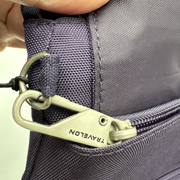 New Travelon Anti-Theft Classic Mini Shoulder Bag Eggplant Purple Travel bag - Picture 11 of 11